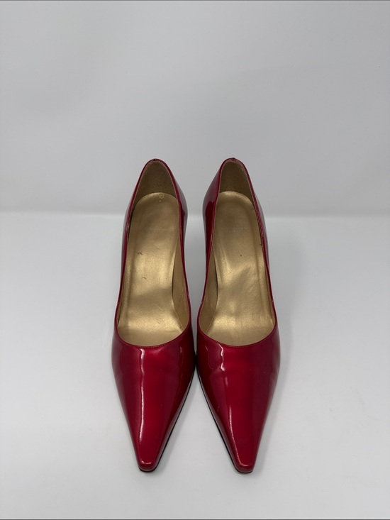 Stuart Weitzman Shoes - Stuart Weitzman Red Patent Pointed-Toe Pumps